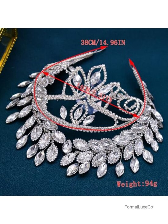 Rhinestone Bride Headband Wedding Headpiece Tiaras for Women Formal Occasions main image 5